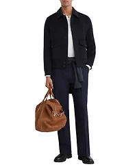 Reiss Men's Deluca Wool-Blend Flap-Pocket Bomber Jacket