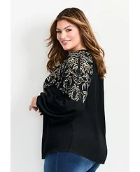Avenue Women's Plus Temptation V-Neck Shirt