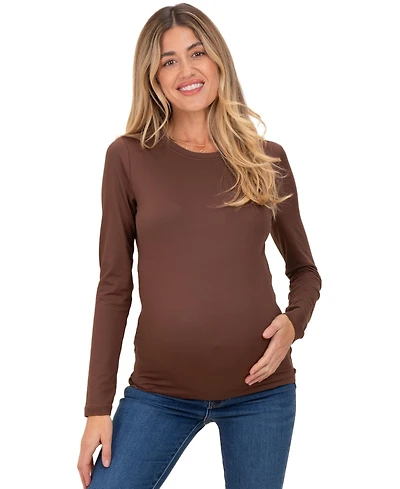 Pinkblush Maternity Burgundy Basic Long Sleeve Top