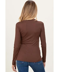 Pinkblush Maternity Burgundy Basic Long Sleeve Top