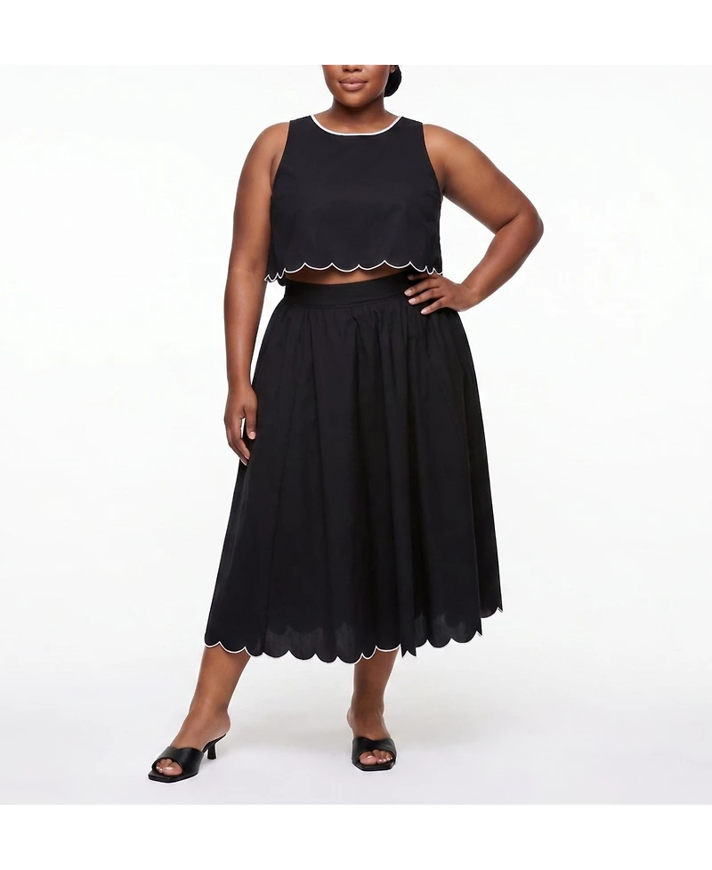 Torrid Women's Plus Belle Isle Scallop Edge Top