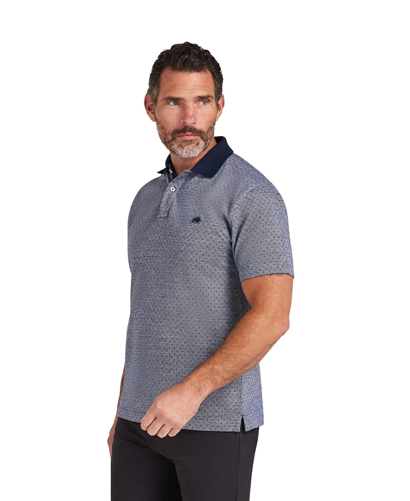 Raging Bull Men's Big & Tall Short-Sleeve Dobby Jersey Polo Shirt