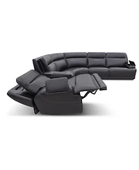Atlas 6-Piece L-Shaped Triple Power Motion Sectional Sofa, Macy's Exclusive