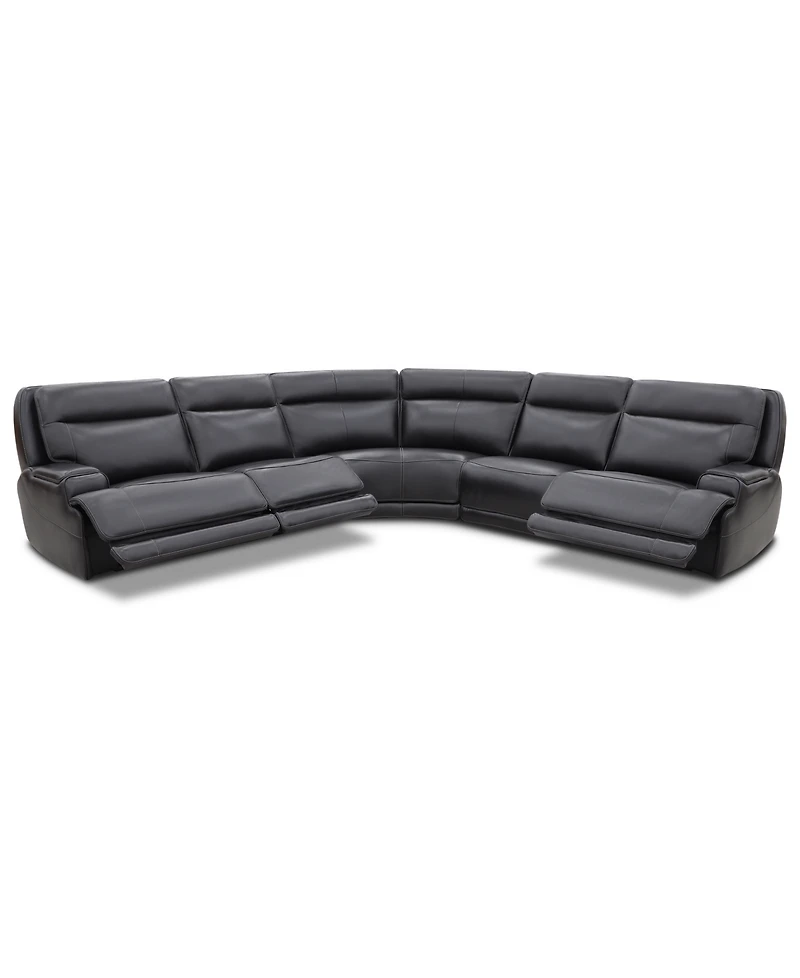 Atlas 5-Piece Triple Power Motion Sectional Sofa, Macy's Exclusive