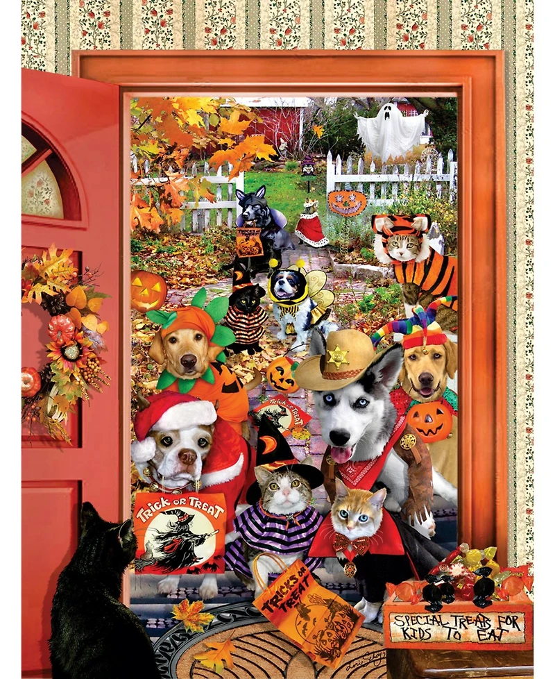 SunsOut Halloween Beggars 300-Piece Jigsaw Puzzle, Ages 15+