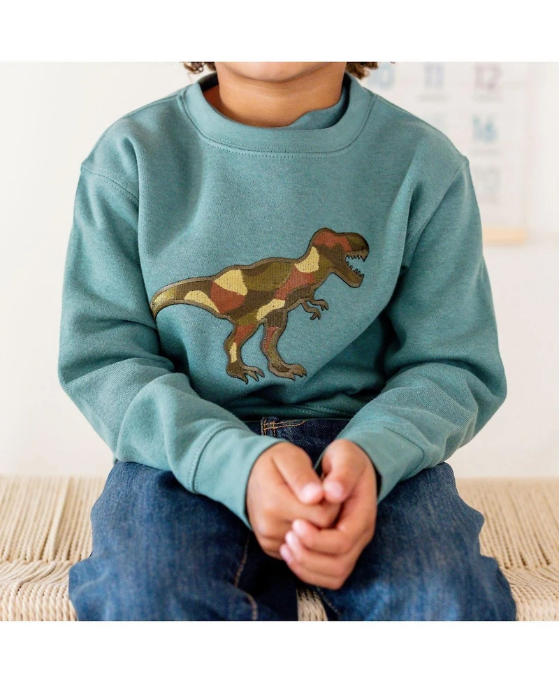 Sweet Wink Big Boys Camo Dino Patch Sweatshirt
