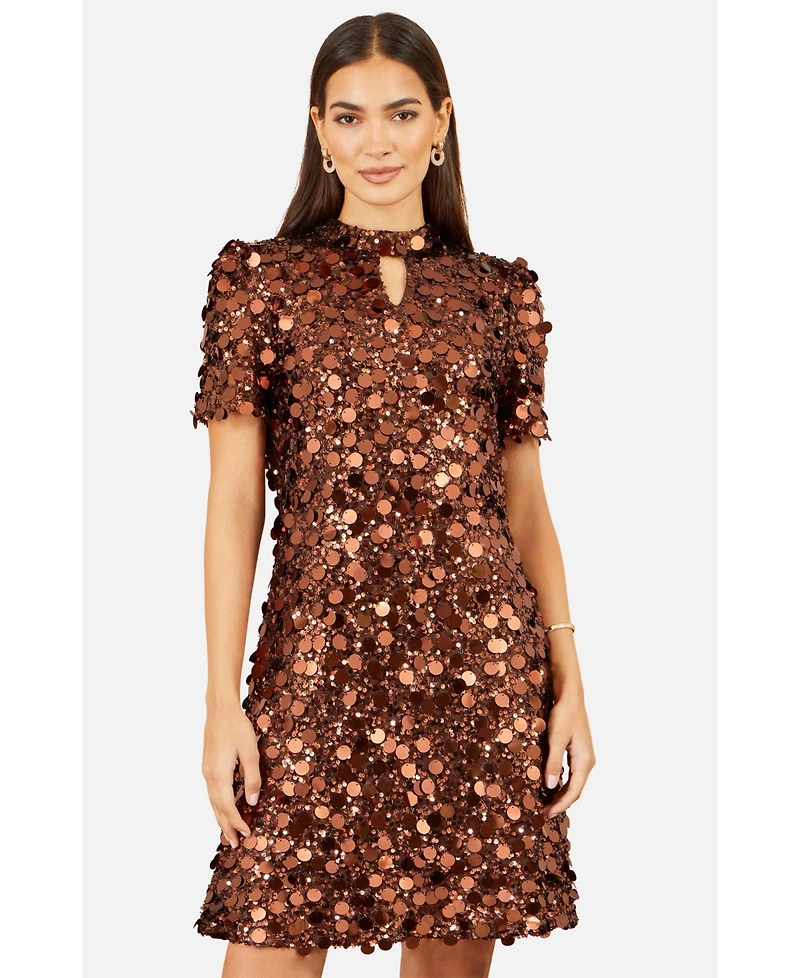 Yumi Women's Big Sequin Tunic Dress