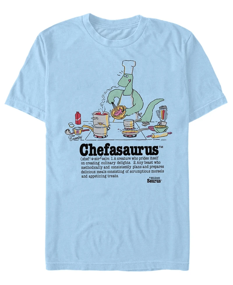 Fifth Sun Men's Chefasaurus Graphic Crewneck Cotton T-Shirt