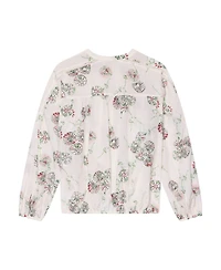 Mint Velvet Women's Floral Smocked Peasant Blouse