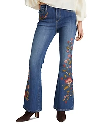 Driftwood Women's Farrah Flare Embroidered Jeans