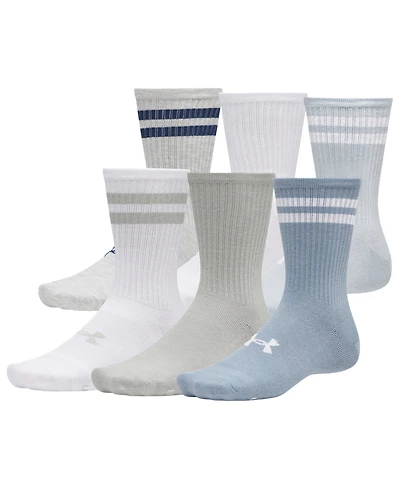 Under Armour Men's Essential Cushion 6-Pack Crew Socks