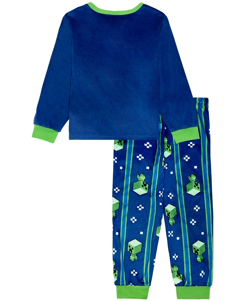Ame Boys' 6-12 Minecraft Holiday Pajama, 2-Piece Set