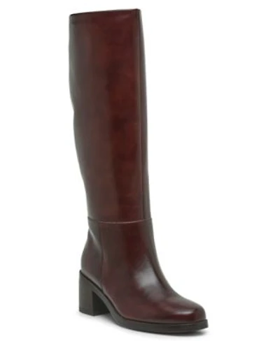 Vince Camuto Womens Ammar Regular Wide Calf Block Heel Boots