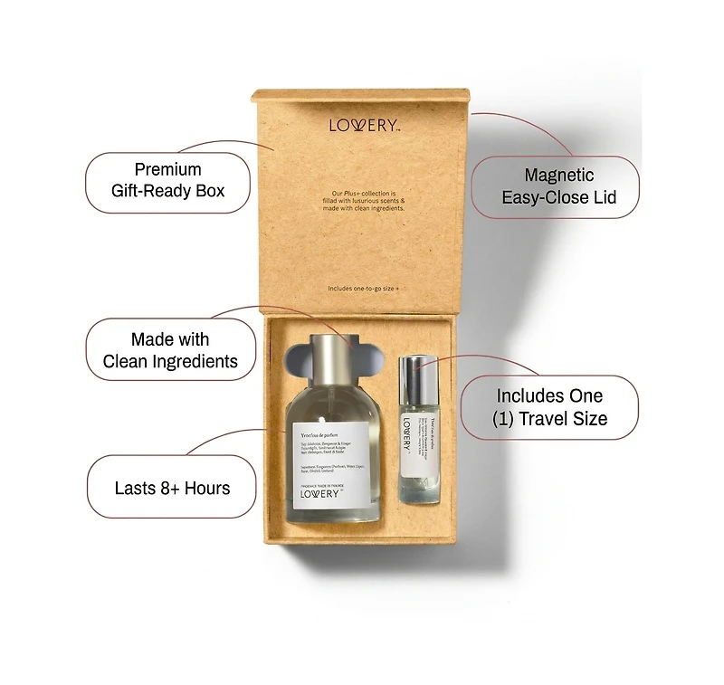 LoveryPlus Yvor Eau de Parfum 2pc Gift Set - 3.4fl oz Mens Perfume Gift Set with 10ml Travel Size Mini Perfume