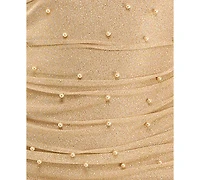 Emerald Sundae Juniors' Pearl and Glitter Long Sleeve Body-Con Dress