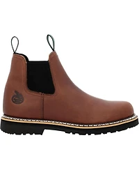 Georgia Boot Romeo Pull-On Full-Grain Leather Round Toe Work Boots