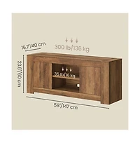 SongmicsHome Tv Stand, Media Console for Living Room, Entertainment Center, 65 Inch TVs, 58 Long