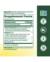 MegaFood Whole Body Turmeric Curcumin Supplement with Black Pepper and Vitamin C, 90 Count