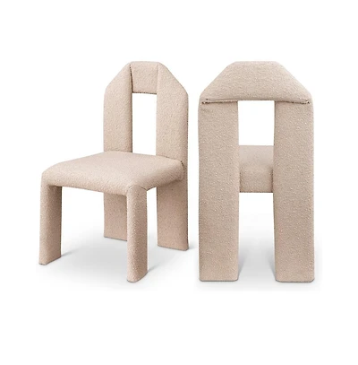 Meridian Furniture Bennett Boucle Fabric Dining Chair, Set of 2