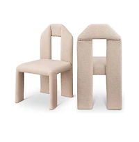 Meridian Furniture Bennett Boucle Fabric Dining Chair, Set of 2