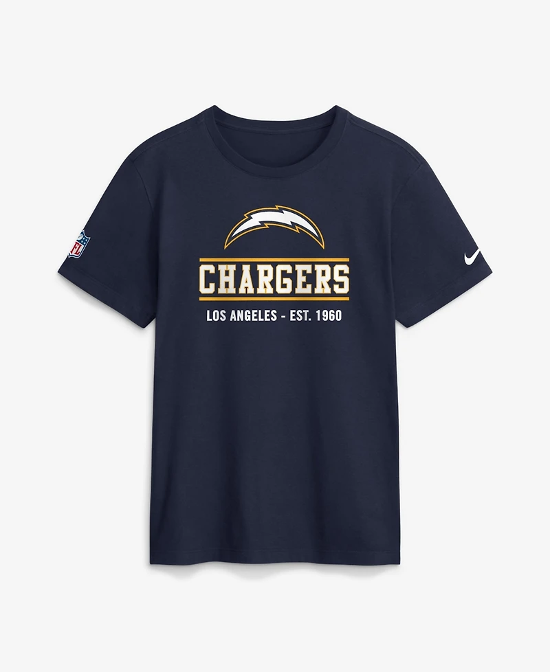 Nike Men's Los Angeles Chargers Sideline Alternate Final Sprint Crewneck T-Shirt