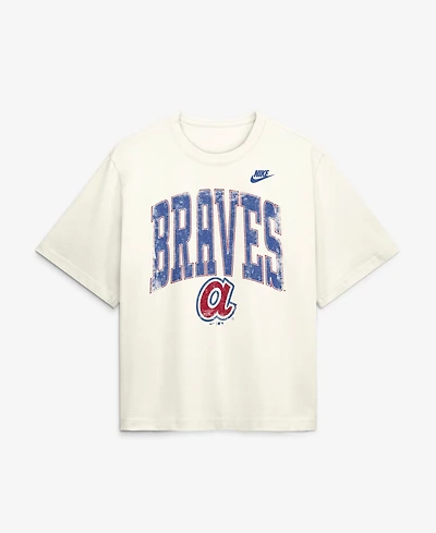 Nike Women's Atlanta Braves Boxy Distressed Graphic T-Shirt