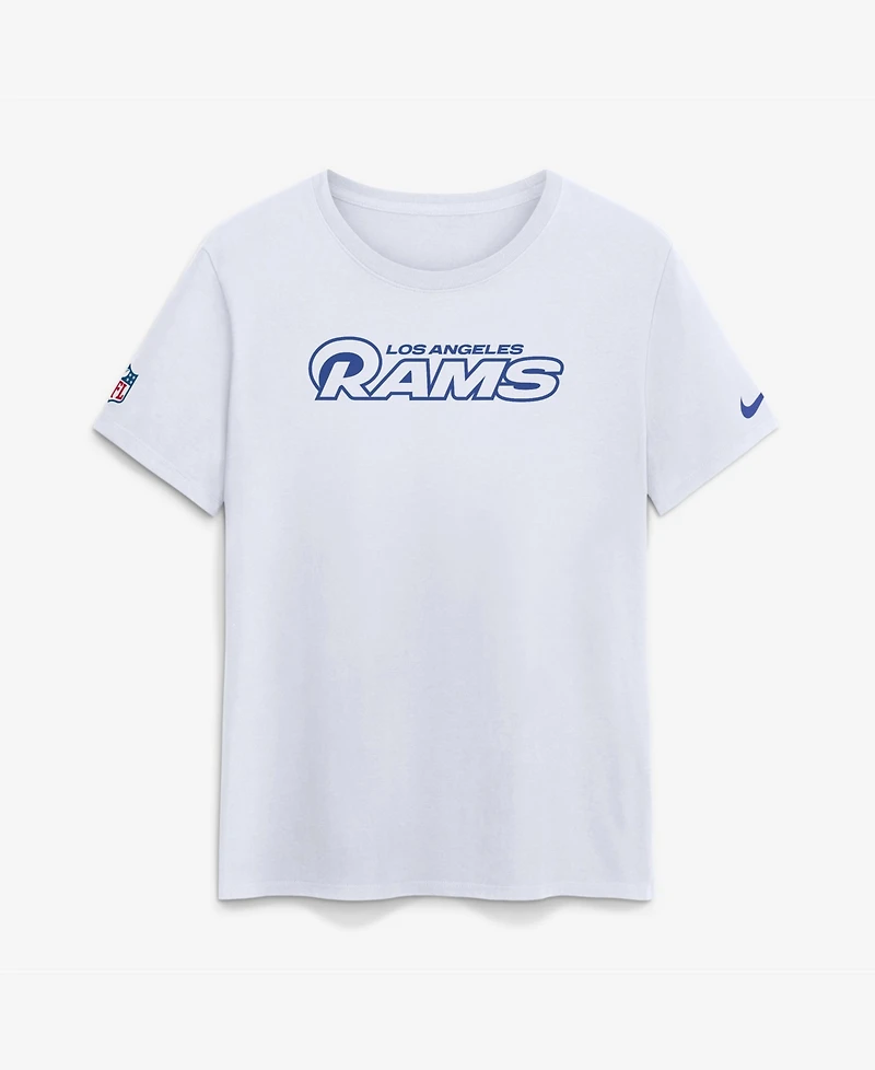 Nike Women's Los Angeles Rams Fearsome Screen-Print Crewneck T-Shirt