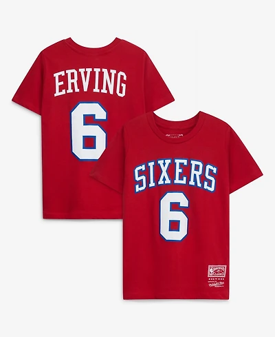 Mitchell & Ness Boys' and Girls' Julius Erving Hardwood Classics Graphic T-Shirt