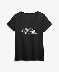 Logo Athletic Women's Baltimore Ravens Primary V-Neck Short-Sleeve T-Shirt
