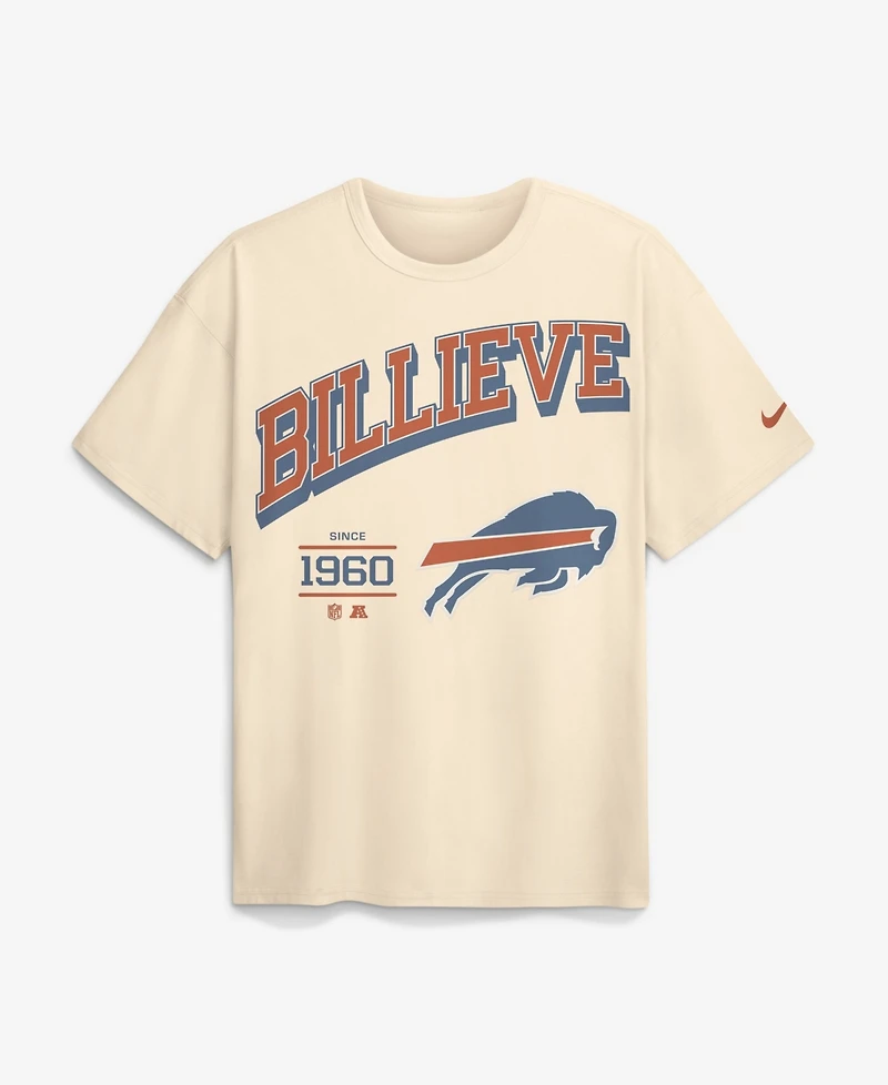 Nike Men's Buffalo Bills Max90 Loose-Fit Vintage Heavyweight-Cotton T-Shirt