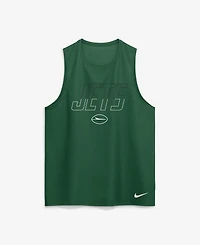 Nike Men's New York Jets Kickoff Miler Crewneck Regular-Fit Tank Top