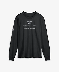 Nike Men's Washington Commanders Sideline Bold Arch Star Long-Sleeve Screen-Print Graphics Cotton-Blend T-Shirt