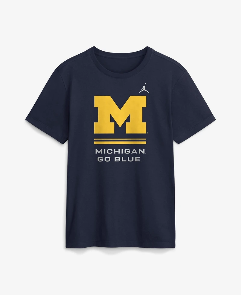 Jordan Men's Michigan Wolverines 2026 Sideline Crewneck T-Shirt
