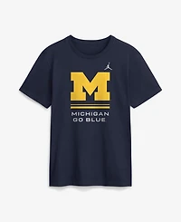 Jordan Men's Michigan Wolverines 2026 Sideline Crewneck T-Shirt