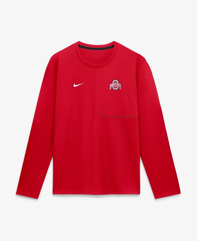Nike Men's 2026 Sideline Coaches Ohio State Buckeyes Long-Sleeve T-Shirt