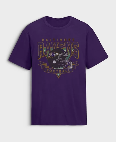 Fanatics Men's Baltimore Ravens Old Fashion Rushing Legacy Classic Fit Crewneck T-Shirt