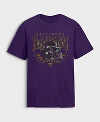 Fanatics Men's Baltimore Ravens Old Fashion Rushing Legacy Classic Fit Crewneck T-Shirt