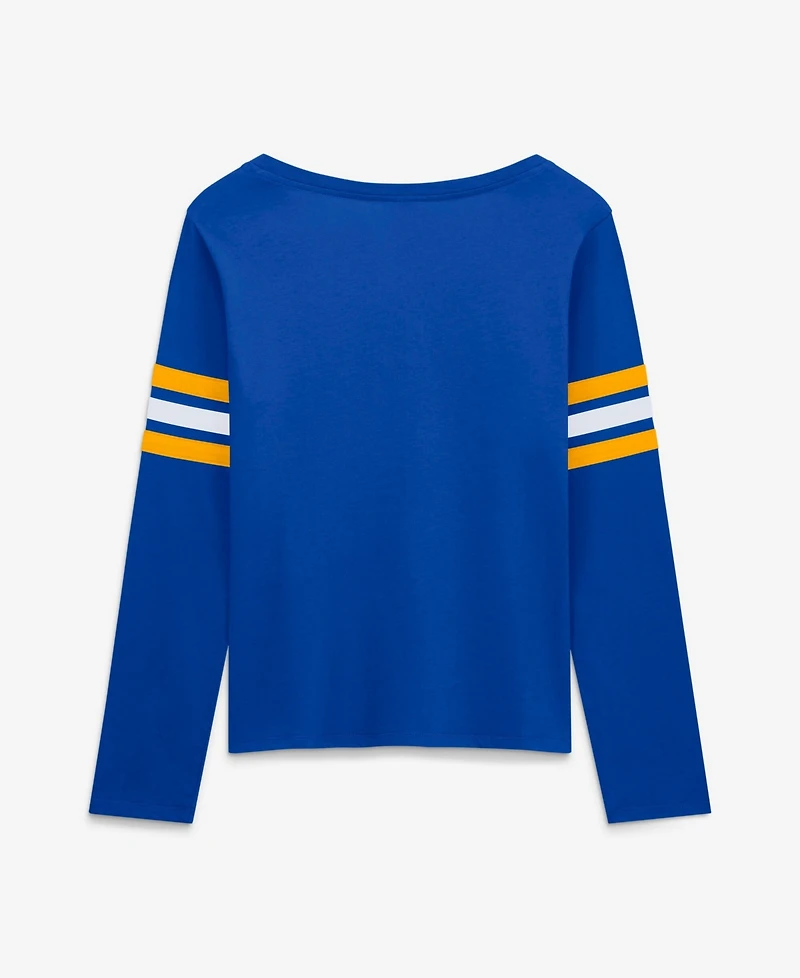 Fanatics Women's Los Angeles Rams Team First Coverage Scheme Lace-Up Long Sleeve T-Shirt