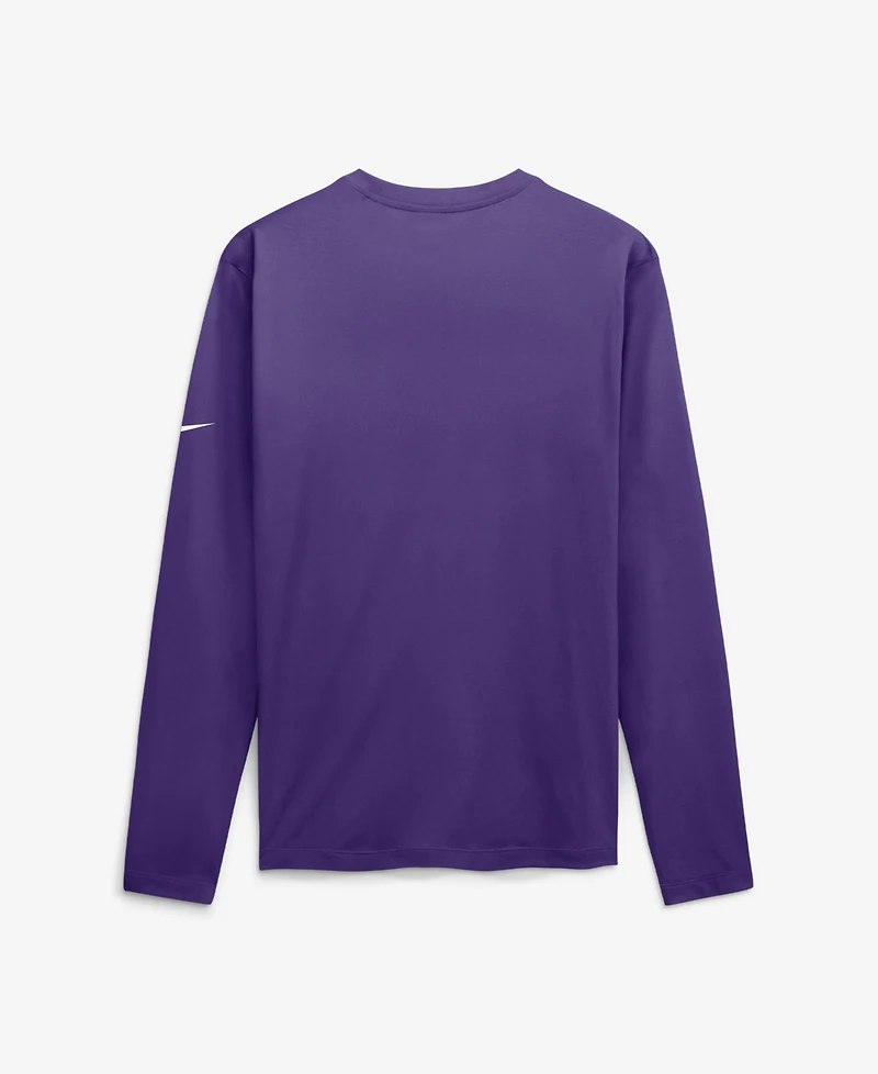 Nike Men's Minnesota Vikings Legend Icon Long-Sleeve Crewneck Screen-Print Graphics T-Shirt