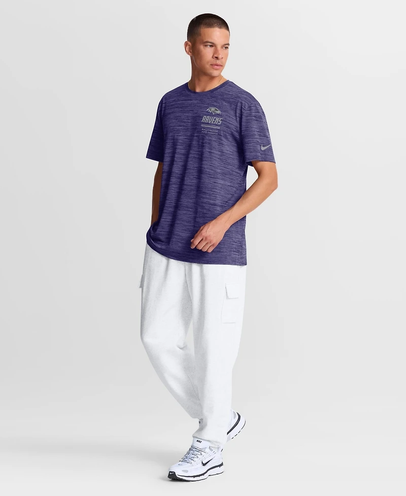 Nike Men's Baltimore Ravens Velocity Dri-fit Crewneck T-Shirt