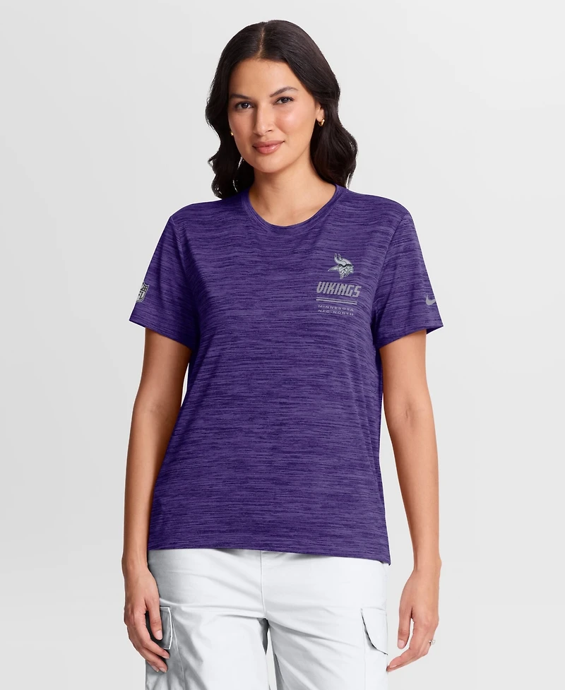 Nike Women's Minnesota Vikings Sideline Velocity Dri-fit T-Shirt