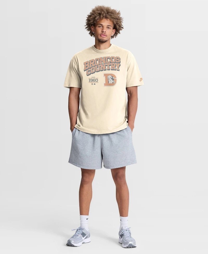 Nike Men's Denver Broncos Vintage Mod Blown Away Max90 Heavyweight Cotton Loose-Fit T-Shirt
