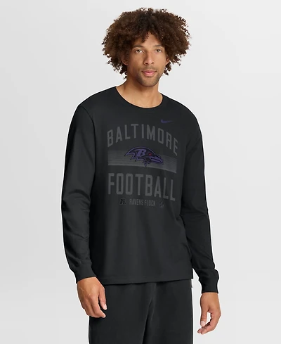 Nike Men's Baltimore Ravens Always Prepared Essential Long-Sleeve Graphic T-Shirt