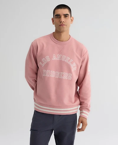 Fanatics Men's Los Angeles Dodgers Iconic Terry Relaxed-Fit Crewneck Long-Sleeve Sweatshirt