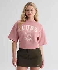 Fanatics Women's Chicago Cubs Boxy Double-Face Rib T-Shirt