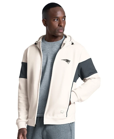 Msx by Michael Strahan Men's New England Patriots Competition Tri-Blend Full-Zip Hoodie