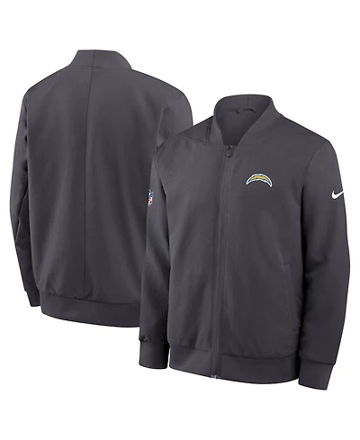 Nike Men's Los Angeles Chargers Sideline Full-Zip Fleece-Lined Bomber Jacket