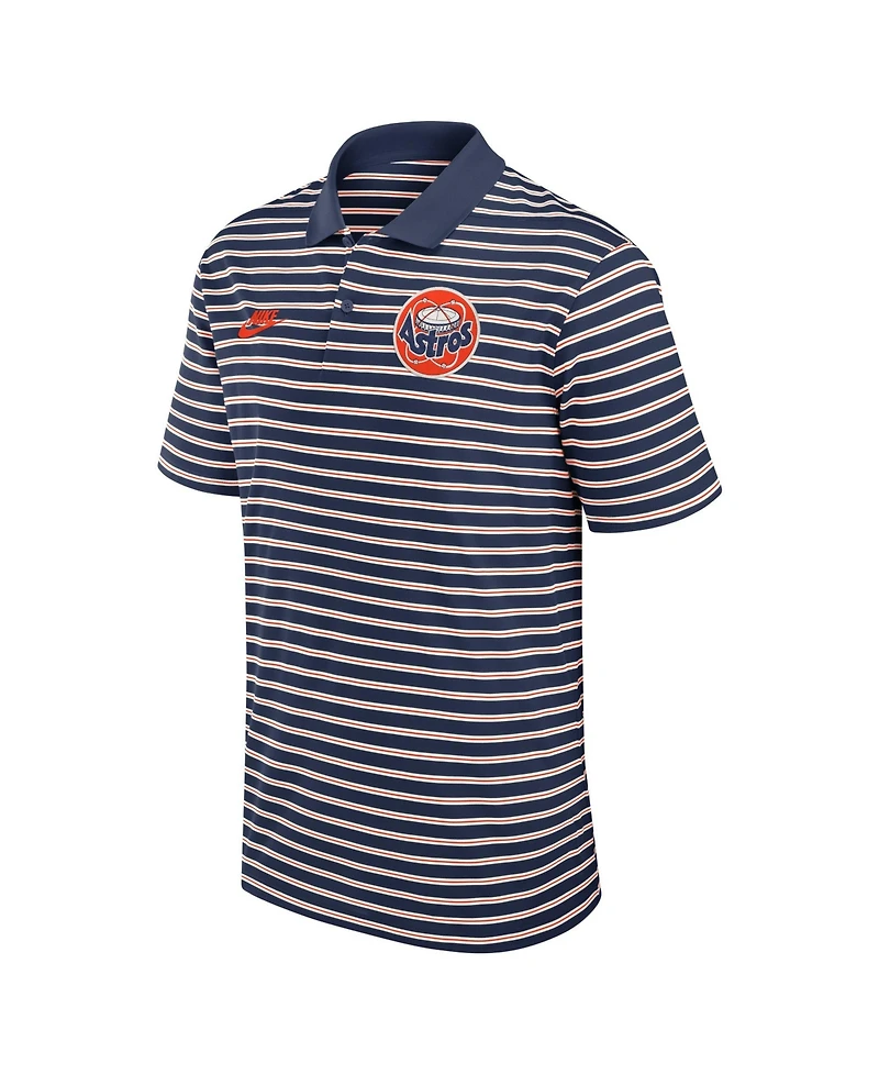 Nike Men's Houston Astros Cooperstown Victory Striped Pique Polo Shirt