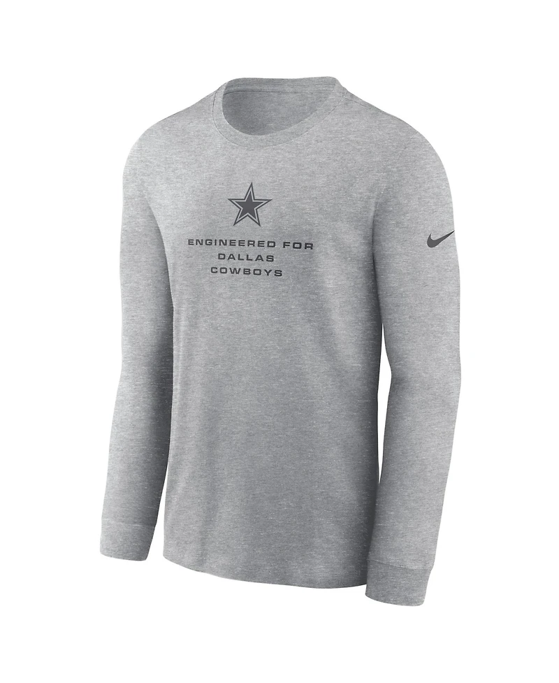 Nike Men's Dallas Cowboys Sideline Bold Arch Star Dri-fit Long-Sleeve T-Shirt