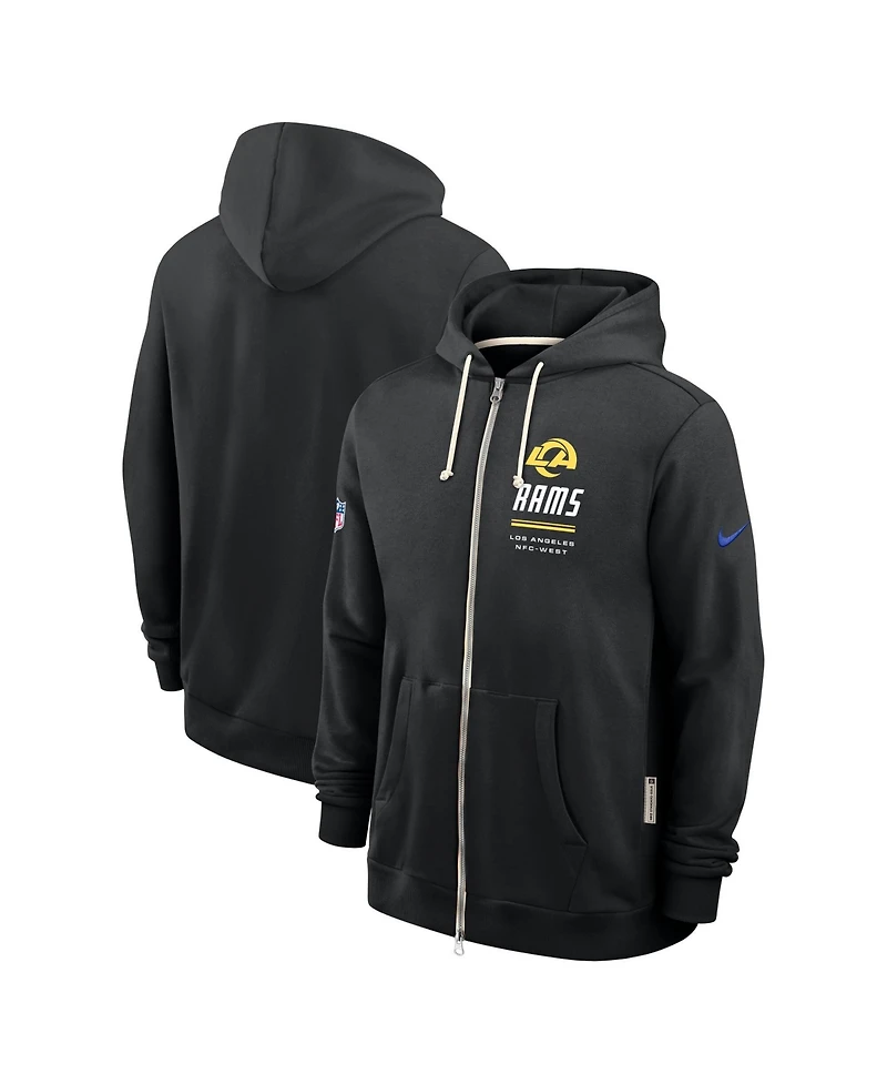 Nike Men's Los Angeles Rams Standard Issue Quarterback Scramble Full-Zip Loose-Fit Hoodie